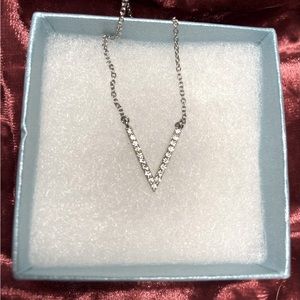 Touchstone Crystal Tiny V Necklace